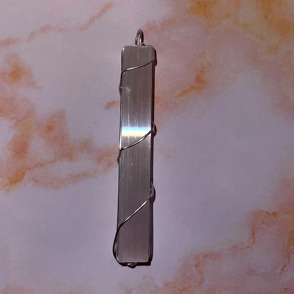 Satin Spar Wire-wrapped pendant!
